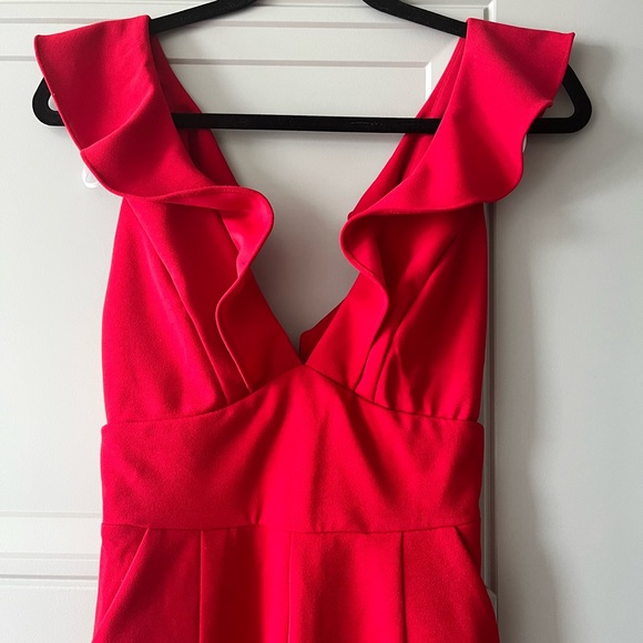 Lulus’s Red Ruffled Jumpsuit, like new! - Picture 2 of 9